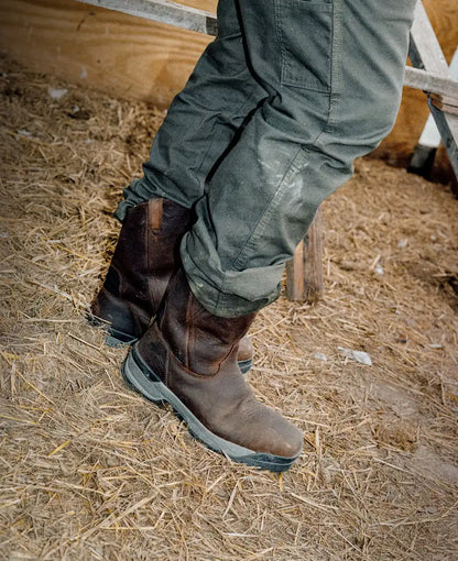 Men's Flatland Pull-On Waterproof Work Boot (Carbon Toe)